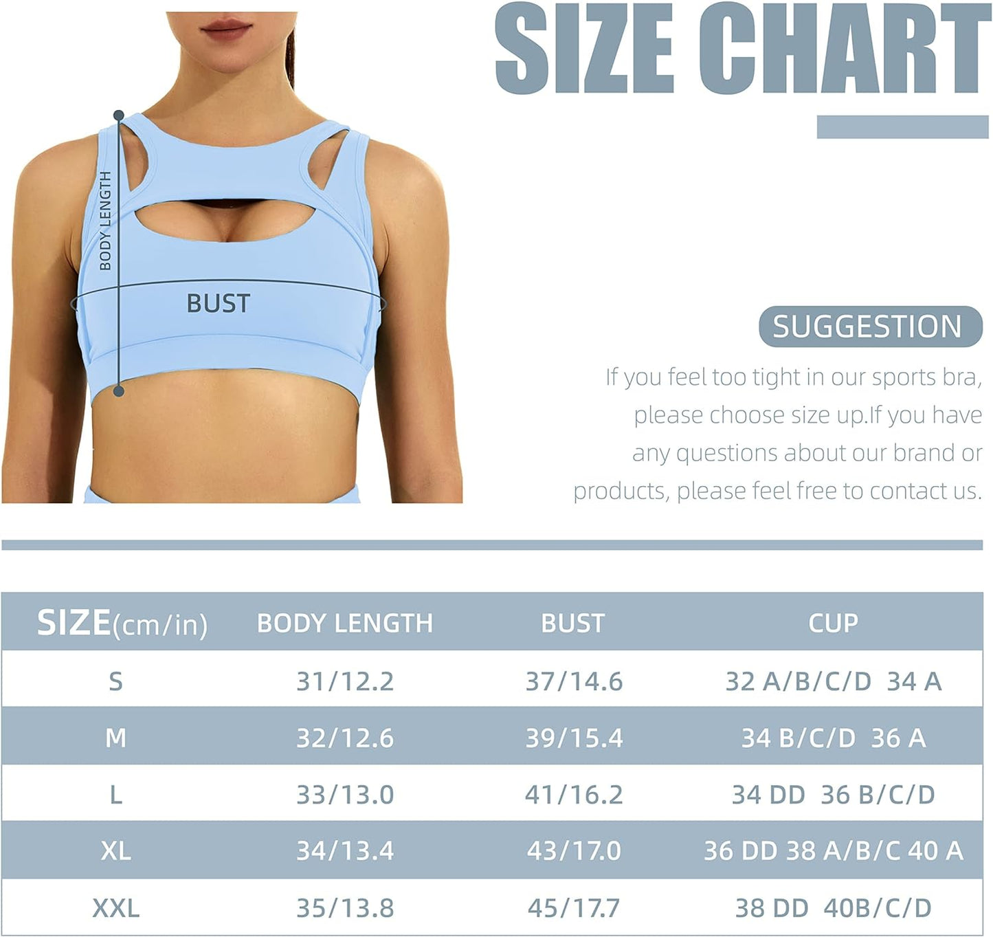 Womens Sports Bras, High Support White Sports Bras for Women Padded Push up Workout Gym Bra with Removable Cups